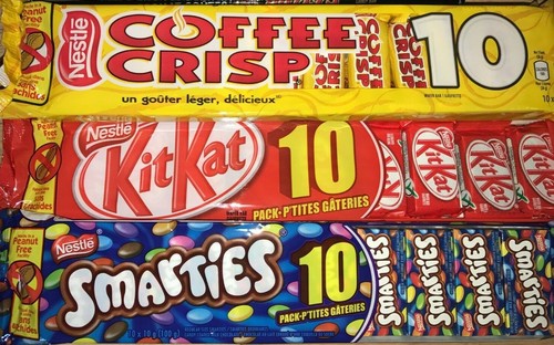 NESTLE MILK CHOCOLATE MINI BARS COMBO PACK - SMARTIES,AERO,KIT KAT, COFFEE CRISP - Picture 2 of 10