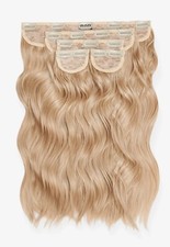 LullaBellz SuperThick 16'' 5 Piece Brushed Out Wave Clip Hair Extensions Honey B
