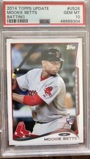 2014 Topps update Mookie Betts US26 Rookie Rc PSA 10