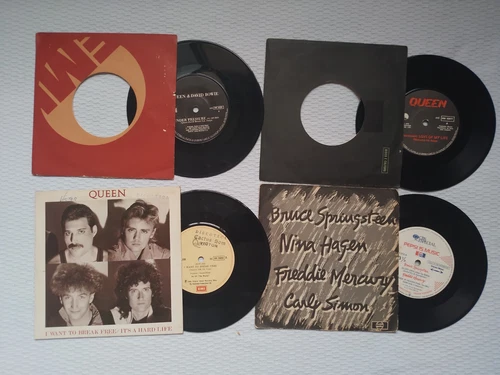 QUEEN 7" / LOT OF 5 SINGLES + 1 PROMO 7" BRAZILIAN PRESSING VINYL / David Bowie