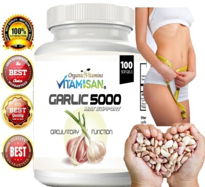 garlic softgels capsules 5000 mg  120 sofgels aged natural great quality 