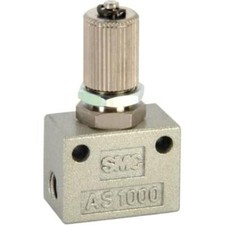 1PC SMC AS1000-M5 Speed Control, In-Line, Air, M5 x 0.8, Brass, JIS Certified,