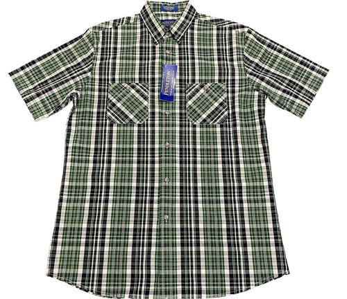 Chemise Pendleton Laine Homme - Taille L - Carreaux Bleu Vert Rouge - Made USA