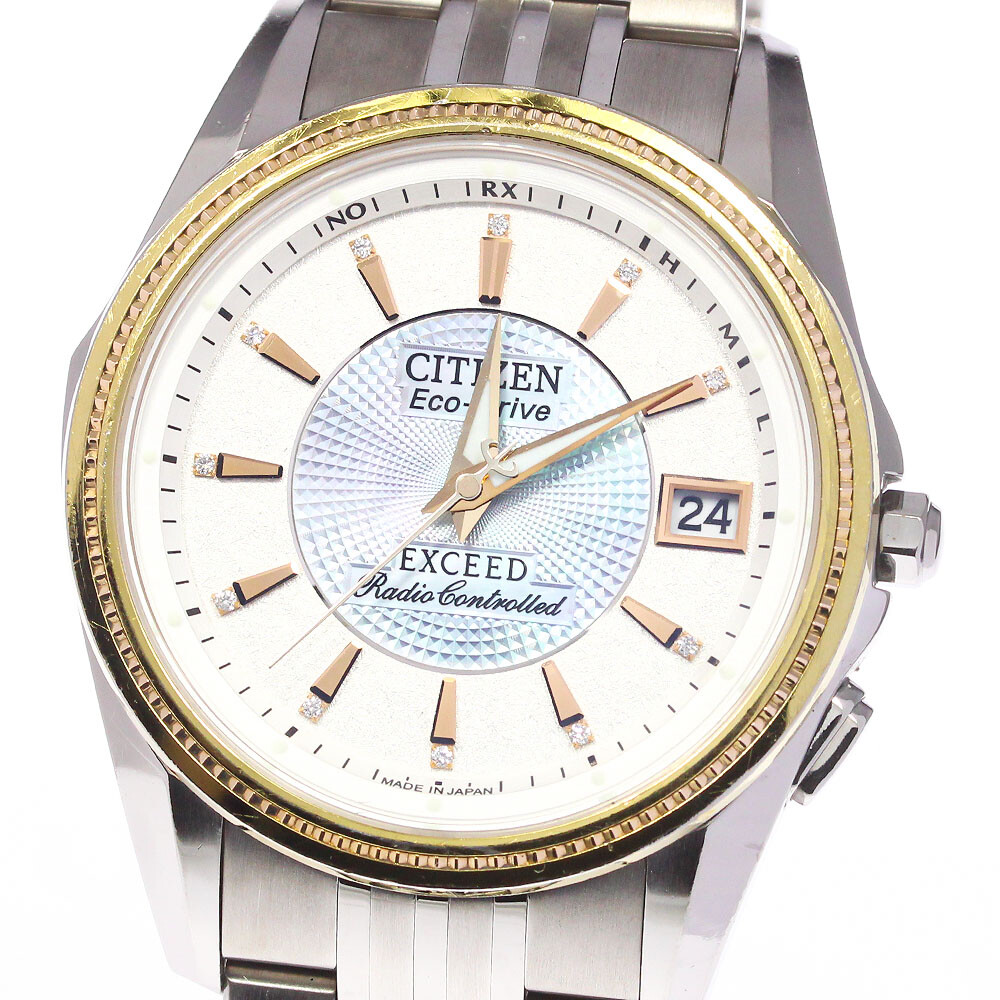 Citizen Exceed Eco-Drive H111-T013881 Solar Radio Men's Watch, Used