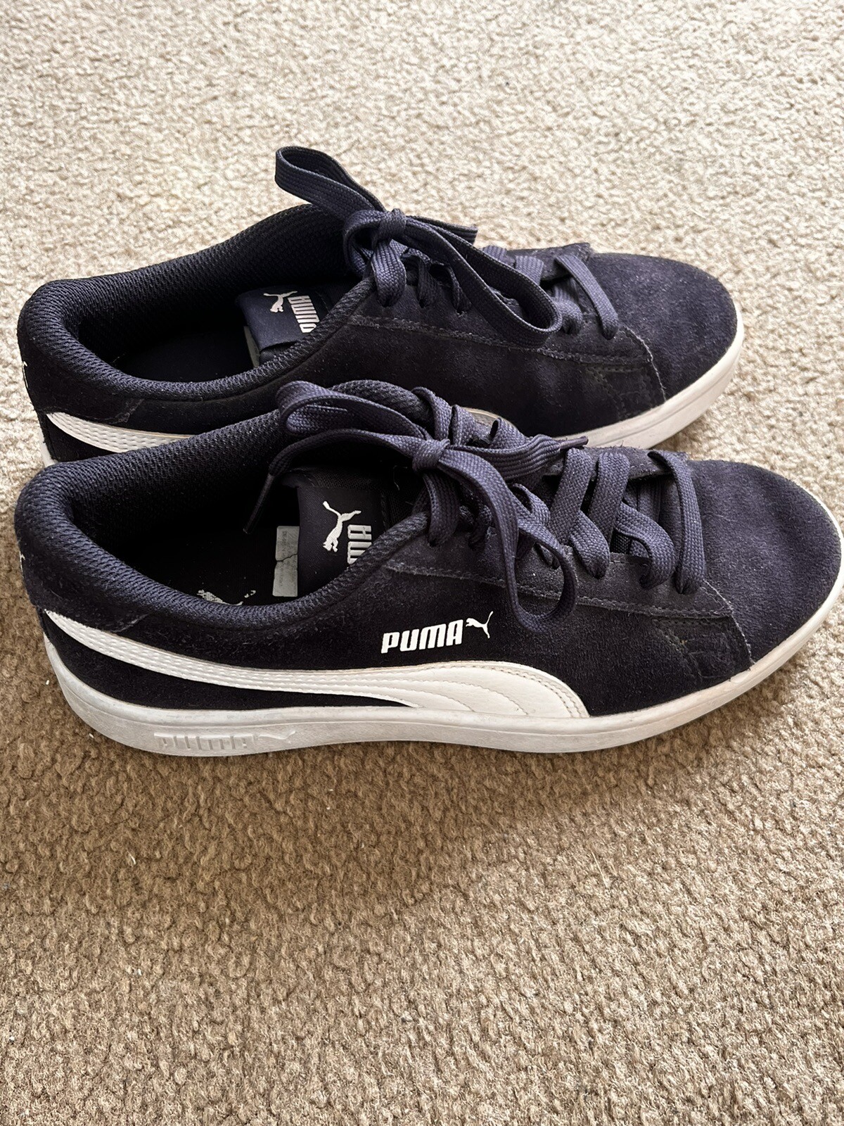 Puma suede classic Boys Shoes Size 4C Navy eBay