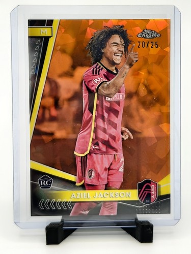 2024 Topps Chrome Sapphire MLS Aziel Jackson #190 Orange /25 RC St. Louis