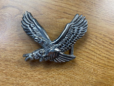 Soaring Eagle Shaped Silver Tone Belt Buckle