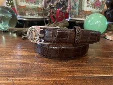 James Reid ltd Sterling silver 14k Golf belt buckle 1.25  35-37  nu    