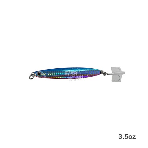 Plantilla de francotirador Colt 3,5 oz 100 g cebo vertical 3561D-DT MUSTAD 3x gancho triple rosa azul - Imagen 4 de 4