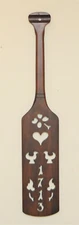 VINTAGE TELL CITY CHAIR CO BUTTER PADDLE OAR WALL HANGING 3120 # 48 ANDOVER