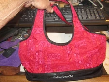 AMERICAN GIRL New York LA RED/PINK/BLACK DOLL TOTE CARRIER BAG CARRYING CASE 