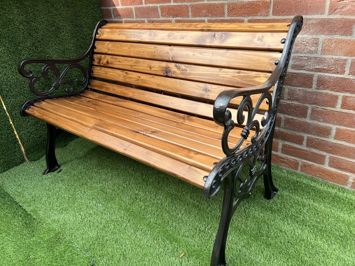 Rustic Cast Iron Garden Bench Patio Bench garden Furniture