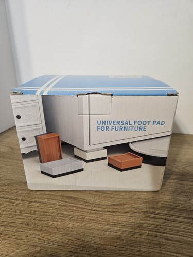New 12 Pcs Universal Foot Pad Furniture Risers 8 Square Risers W/ 4 Non ...