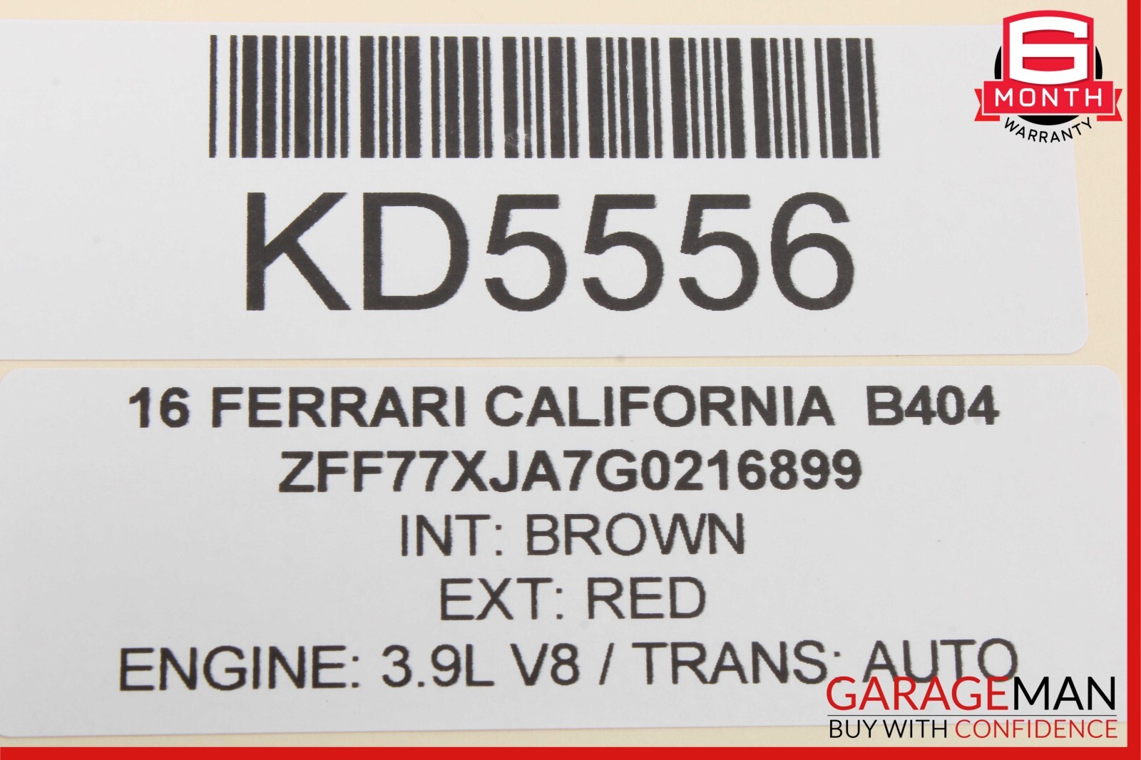 15-18 Ferrari California T Rear Right Side Quarter Panel Trim Cover Assy Beige