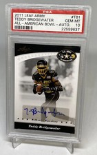 2011 Army All-American Bowl Teddy Bridgewater RC TRUE Rookie AUTO PSA 10 GEM MT