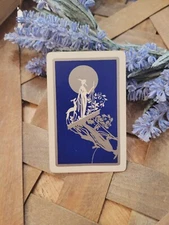1920s Single Art Deco Playing Card, Vintage Swap Trade Card, Collectible card