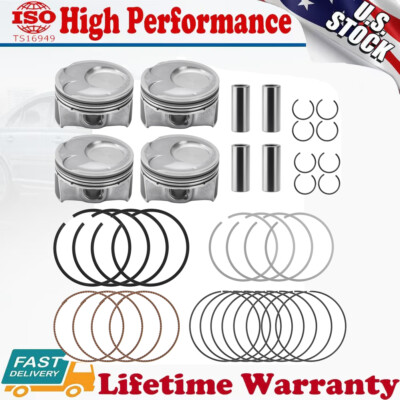 STD/ +0.5mm 4 X Piston & Rings kit For Kia Soul Forte Forte5 Forte Koup 2.0L