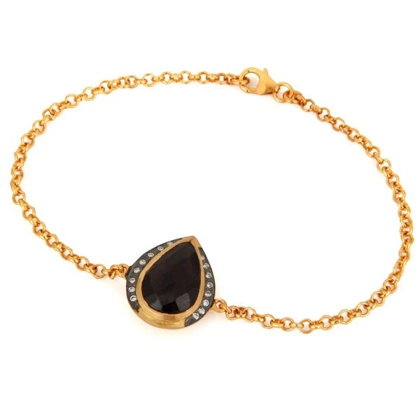 VALENTINO Bracciale Moda Donna Quarzo Fumè E Zirconi Zirconi Placcato Oro Braccialetti Iniziali