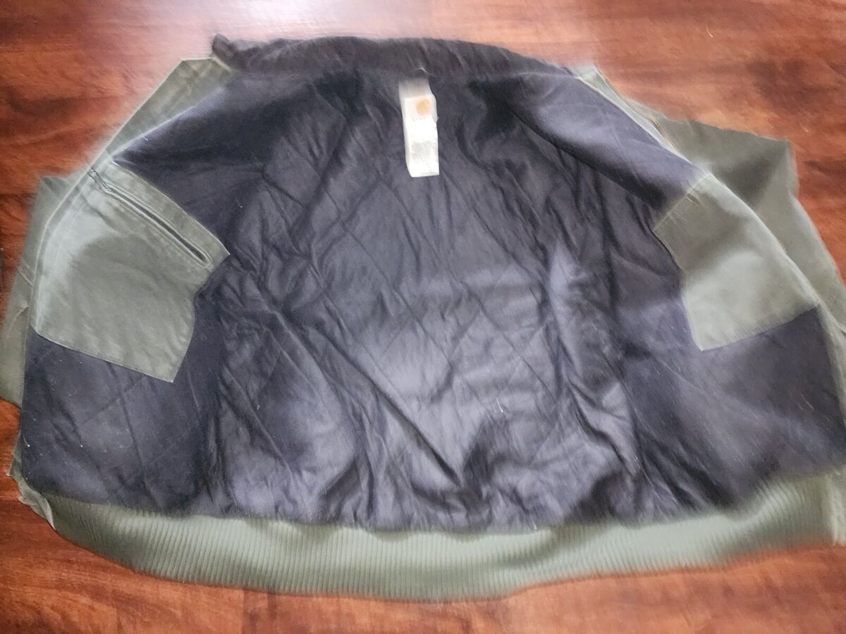 VTG CARHARTT J165 MOS QUILTED FLEECE LINED DUCK BOMBER VTG CARHARTT J165 MOS QUILTED FLEECE LINED DUCK BOMBER