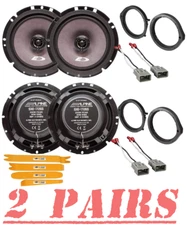 Alpine E-Series 220 Watt 6.5" Front & Rear Speakers for 2006-2021 Honda Civic
