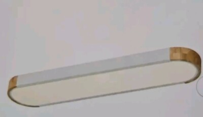 Lumin 38 in. 1-Light White Integrated LED Flush Mount Minimalist Light