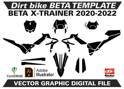 BETA X-TRAINER 250 300 2020-2022 Template Vector Format Ai CDR EPS M164