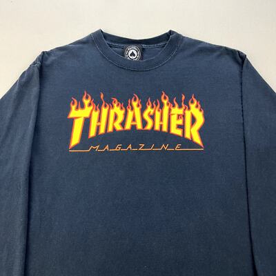 Thrasher Magazine T-Shirt Adult Medium Black Long Sleeve