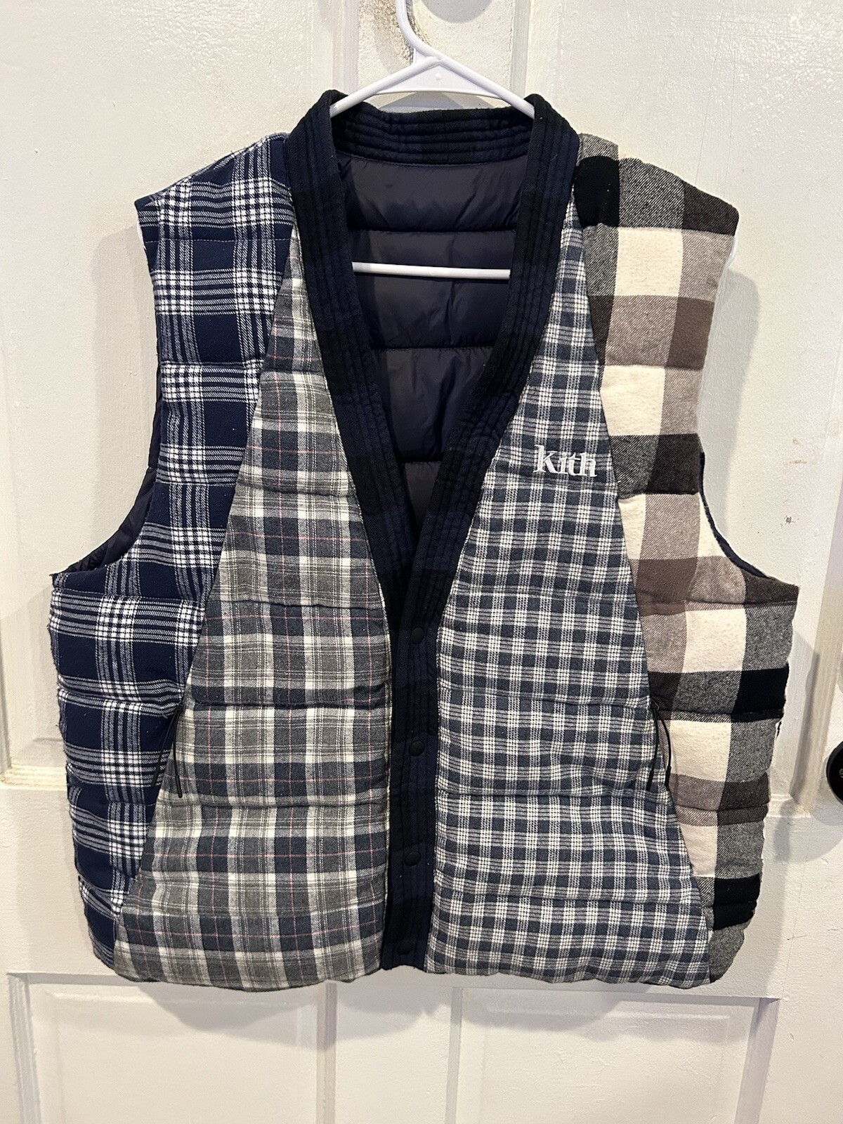 Kith Charlton Plaid Patchwork Puffer Reversible Q… - image 1
