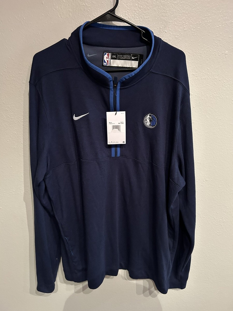 Dallas Mavericks XXL 2XLT Tall 1/2 Zip Pullover Blue Nike | eBay