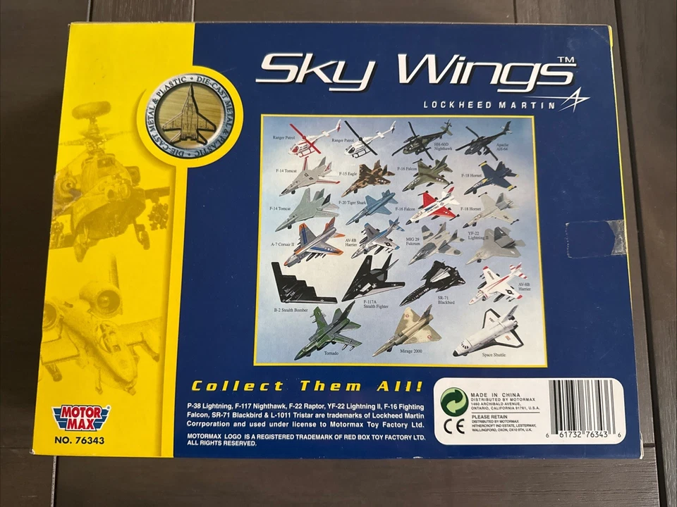 MOTOR MAX SKY WINGS Lockheed Martin 5 Die Cast Metal & Plastic Replica 76343 - Image 2 of 2