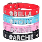 Custom Alphabet Name Personalized Dog Collar ~ PU Durable Adjustable Collar S-L