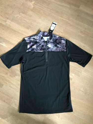 🌟 Camiseta de running Adidas Trail 1/2 Zip para hombre negra talla S S10107 NUEVO - Imagen 5 de 7