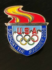 Vintage Collectible USA Olympic 2006 Visa Colorful Metal Pinback Lapel Pin