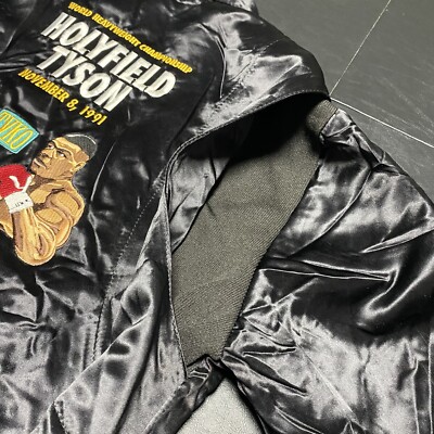 Vintage 1990s 90s Holyfield vs Tyson 1991 Caesar's Palace Sewn