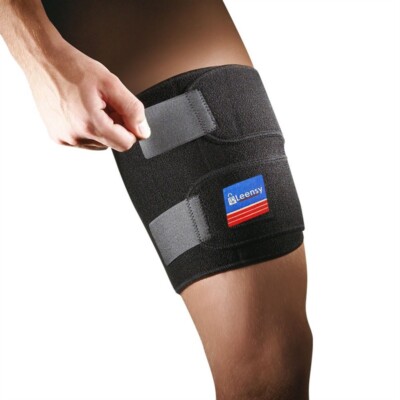 Elastische Kompression Oberschenkel Unterstützung Ärmel Bandage Muskelverletzung Wickel Hamstring Gym