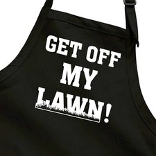 Funny gardener gardening gift Apron Full Length Get Off My Lawn Novelty old humo