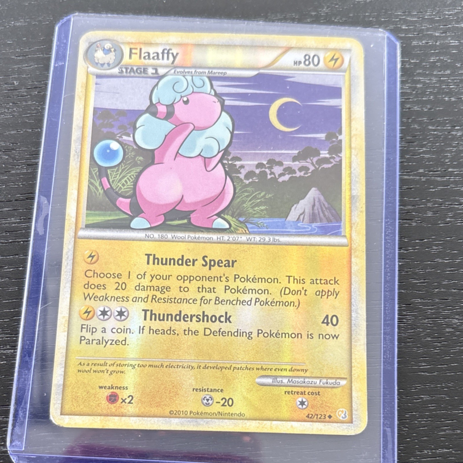 Pokémon Flaaffy Heartgold & Soulsilver Uncommon Reverse Holo Stage 1 80HP 42/123