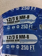 Romex 250 Ft 12/3 Solid SIMpull NM-B W/G Wire Electrical Indoor Home Building