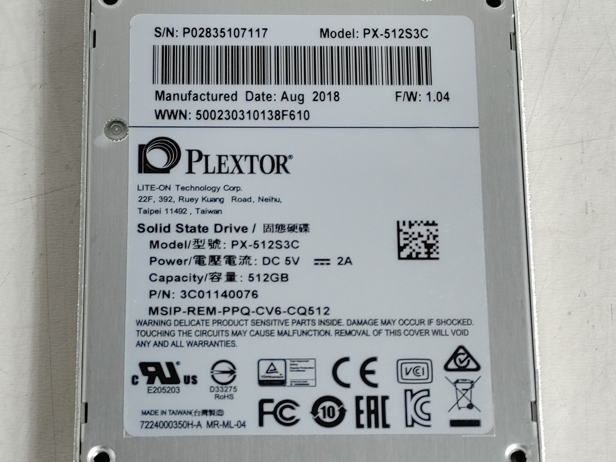 PLEXTOR★512GB SSD★SATA PX-512S3C Plextor PX-512S3C 512 GB SATA III 2.5 in Solid State Drive