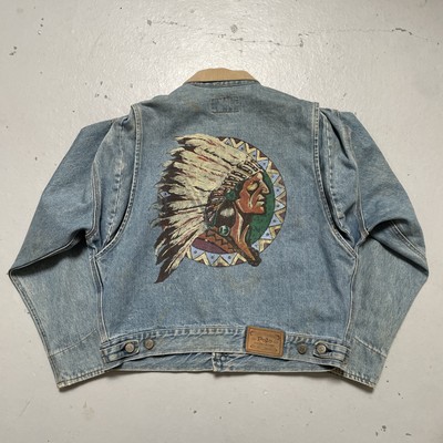 Vintage Ralph Lauren Indian Chief Denim Trucker Type 2 Style Ranch