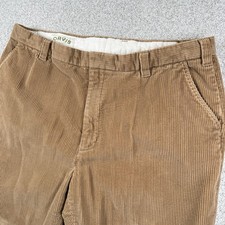 Orvis Vintage Corduroy Pants Men's 38 X 30 Tan Cotton Flat Front Straight Leg