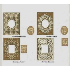 Anna Griffin Mix Match Embroidered Frames Embossing Folders Sentiments A