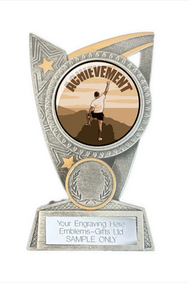 Achievement Award (TR1) 125mm Resin Trophäe graviert gratis