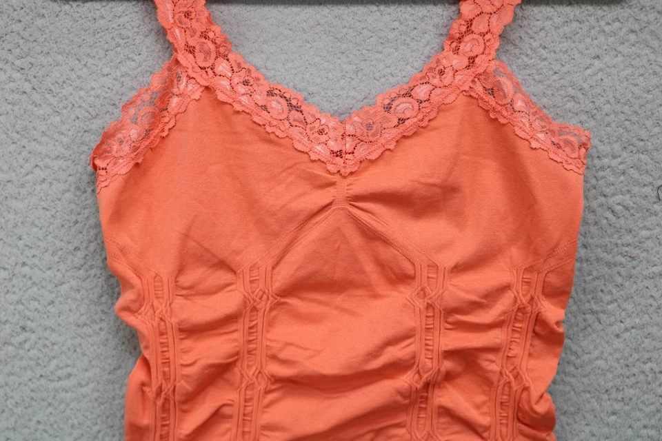 Camiseta sin mangas Babydoll Bongo con ribete de encaje-talla L/XL-Y2K-Cottagecore-minimalista Foto 3 de 4