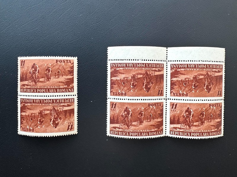 ROMANIA 1951 Sc 782 Tete-Beche 3 Pairs, MNH, OG, Superb