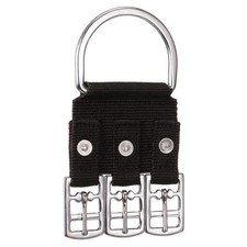 57JT Tough-1 Black Nylon Three Buckle Western Cinch Girth Converter Tack Horse