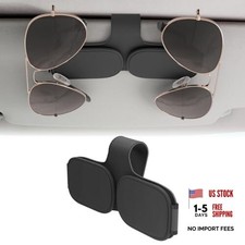 Sunglass Holder for Car Double Clip, Sunglasses Clip for Car Visor, Black