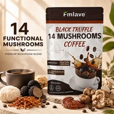 14-in-1 Mushroom Coffee Organic Instant Coffee Energy Brain Boost 18 servings