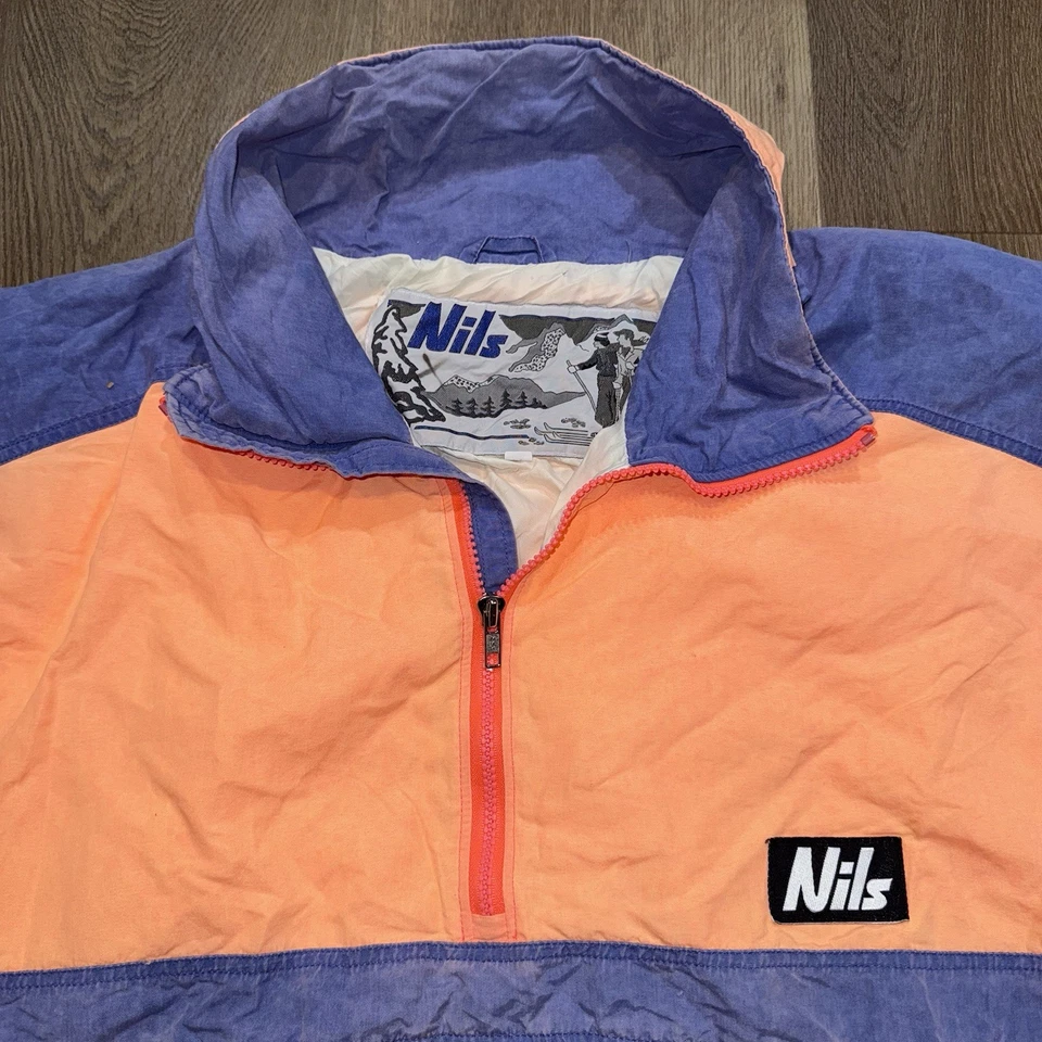 Traje de esquí vintage Nils traje de nieve para hombre chaqueta mediana abrigo 32 pantalones babero nieve años 80 Foto 4 de 4