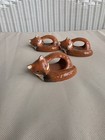 Vtg Foxfield Ceramic Napkin Rings Signed Woodland Fox Set Of 4 Tablescape Collec — photo 5